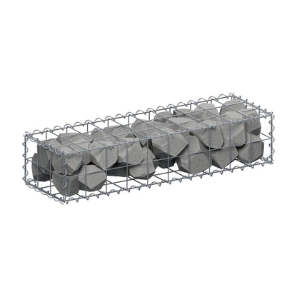 Gabion 100 cm x 20 cm x 30 cm (L x H x D), maskestørrelse 10 cm x 10 cm, spiral