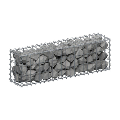 Gabião 100 cm x 30 cm x 20 cm (C x A x P), malhagem 5 cm x 10 cm, espiral