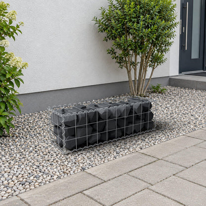 Gabion 100 cm x 30 cm x 30 cm (L x H x P), mailles 10 cm x 10 cm, spirale