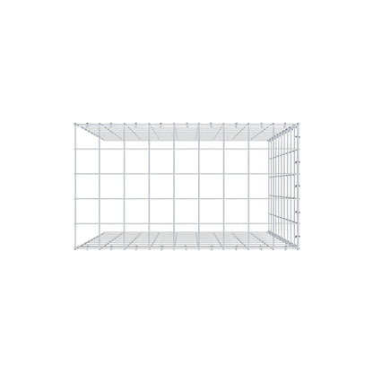 Gabbione aggiuntivo tipo 4 100 cm x 90 cm x 50 cm (L x H x P), maglia 10 cm x 10 cm, anello a C