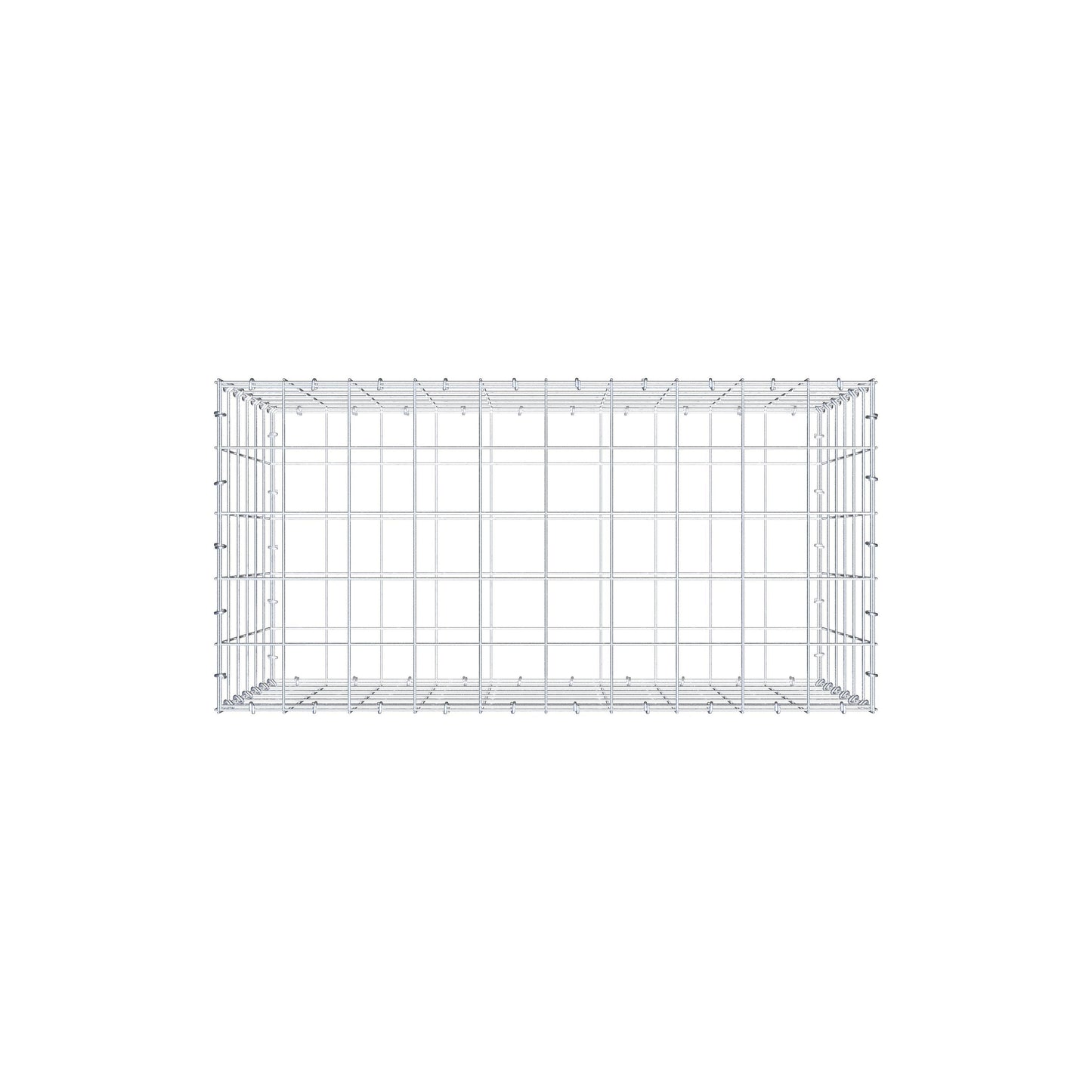 Gabion 100 cm x 60 cm x 50 cm (L x H x D), maskestørrelse 10 cm x 10 cm, C-ring