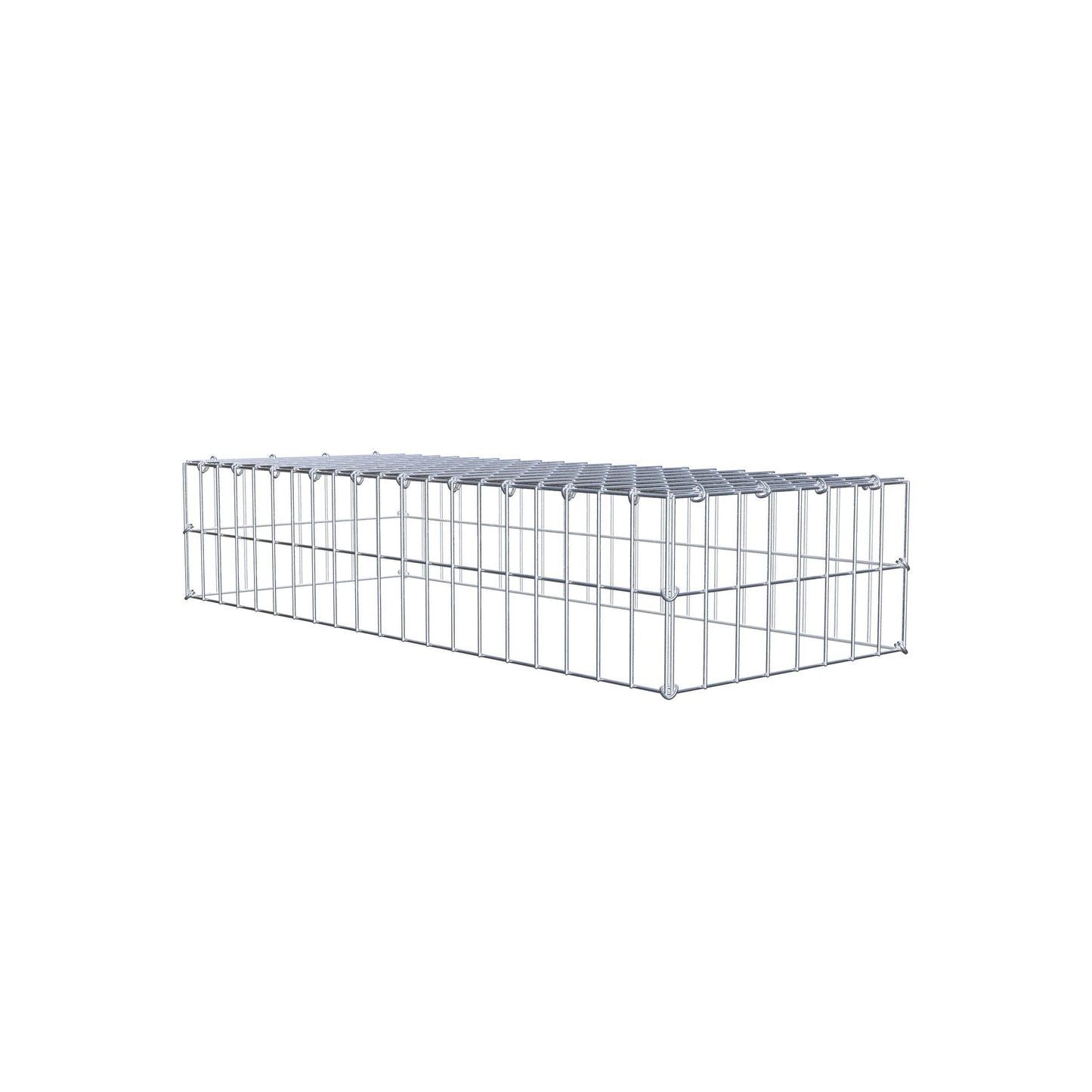 Gavión complementario de tipo 3 100 cm x 20 cm x 40 cm (largo x alto x fondo), malla 5 cm x 10 cm, anillo en C
