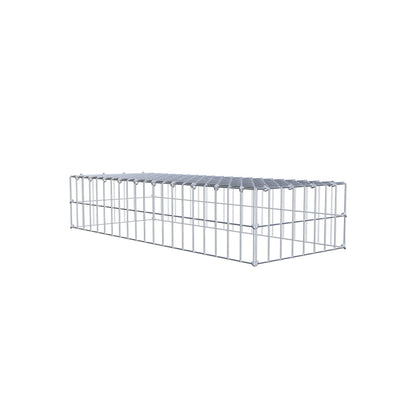 Gavión complementario de tipo 3 100 cm x 20 cm x 40 cm (largo x alto x fondo), malla 5 cm x 10 cm, anillo en C