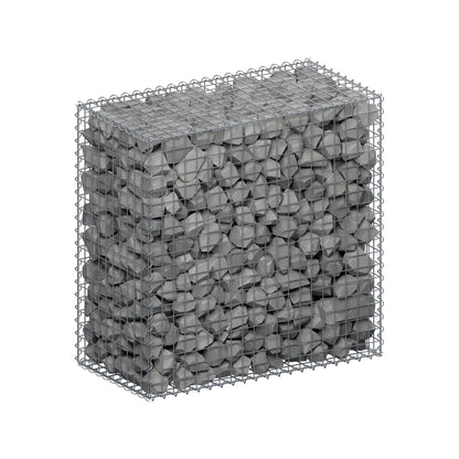 Gabion 100 cm x 100 cm x 50 cm (L x H x D), maskestørrelse 5 cm x 5 cm, spiral