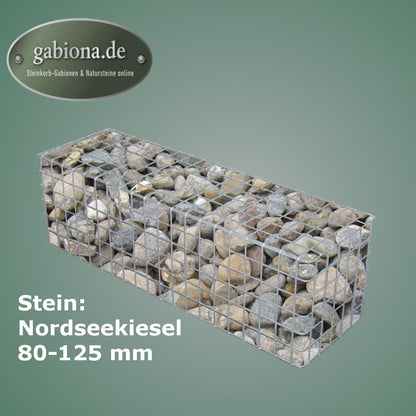 Thermisch verzinkte schanskorf 102 cm x 32 cm x 32 cm, maaswijdte 5 cm x 5 cm, volledig gelast