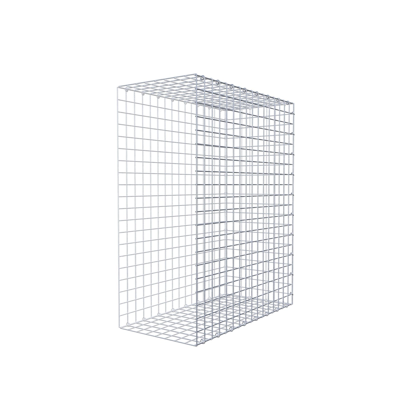 Monteret gabion type 2 100 cm x 80 cm x 40 cm (L x H x D), maskestørrelse 5 cm x 5 cm, C-ring