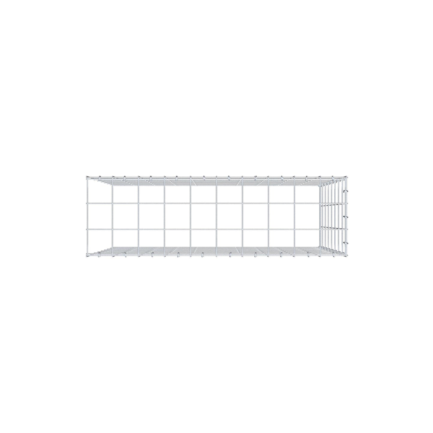 Fourche rapportée type 4 100 cm x 80 cm x 30 cm (L x H x P), mailles 10 cm x 10 cm, anneau C