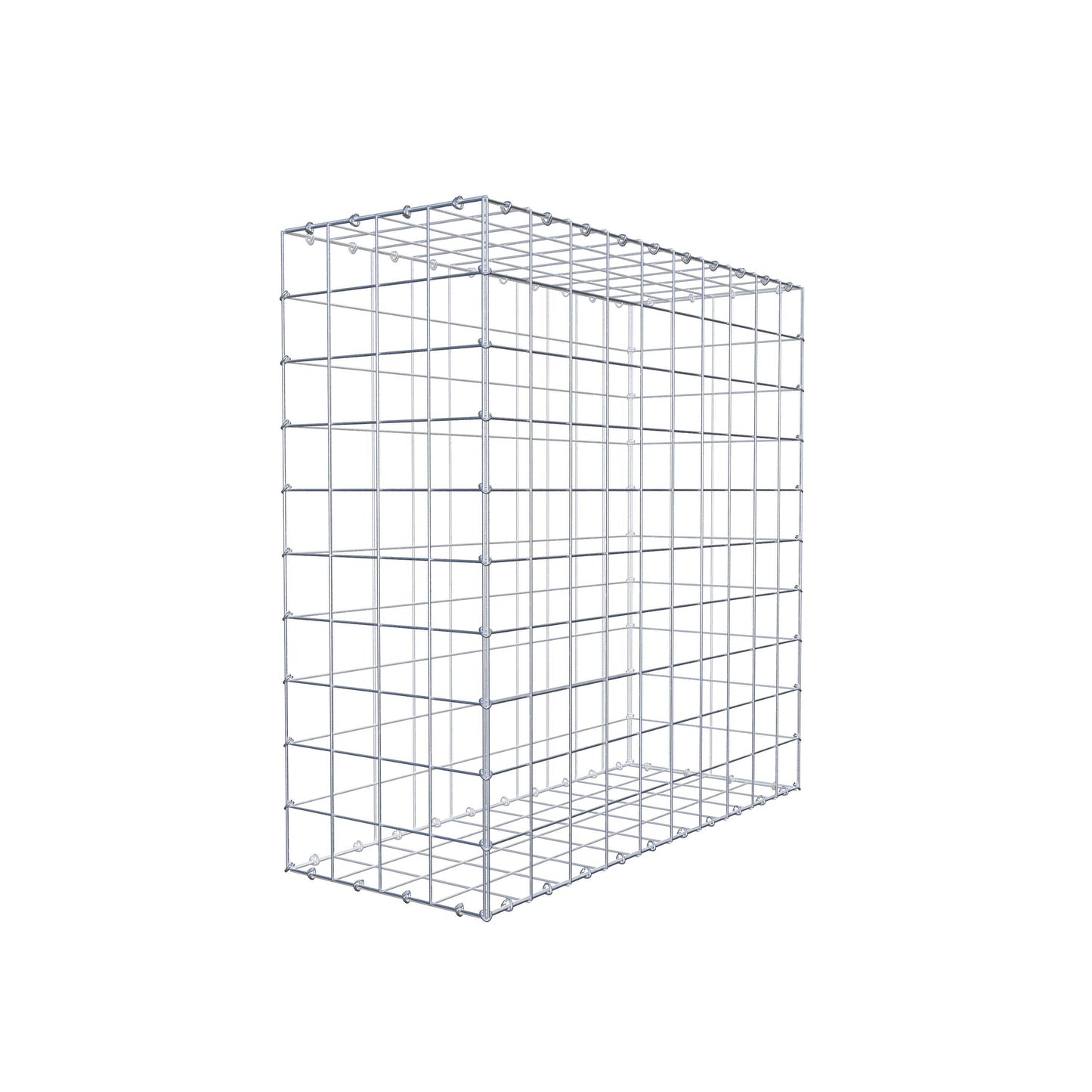 Gabião 100 cm x 100 cm x 40 cm (C x A x P), malhagem 10 cm x 10 cm, anel C
