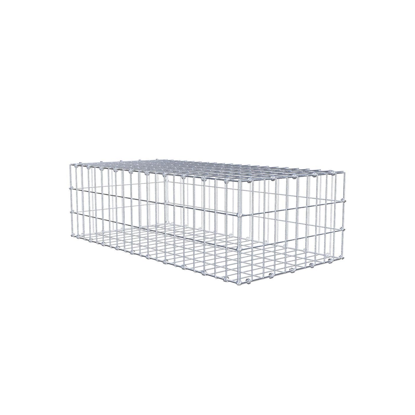 Gabbione 100 cm x 30 cm x 50 cm (L x H x P), maglia 5 x 10 cm, anello a spirale