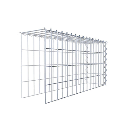Gabbione aggiuntivo tipo 4 80 cm x 40 cm x 20 cm (L x H x P), dimensione maglia 5 cm x 10 cm, a spirale