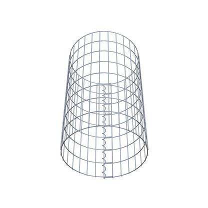 Colonne de gabion ronde 47 cm de diamètre, 80 cm de hauteur, mailles 5 cm x 10 cm