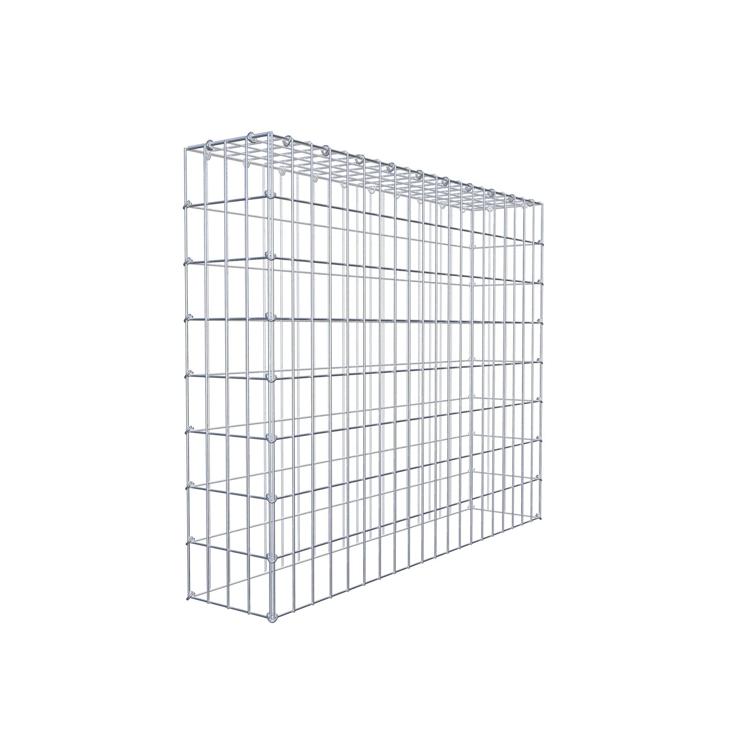 Gavión complementario de tipo 3 100 cm x 80 cm x 20 cm (largo x alto x fondo), malla 5 cm x 10 cm, anillo en C