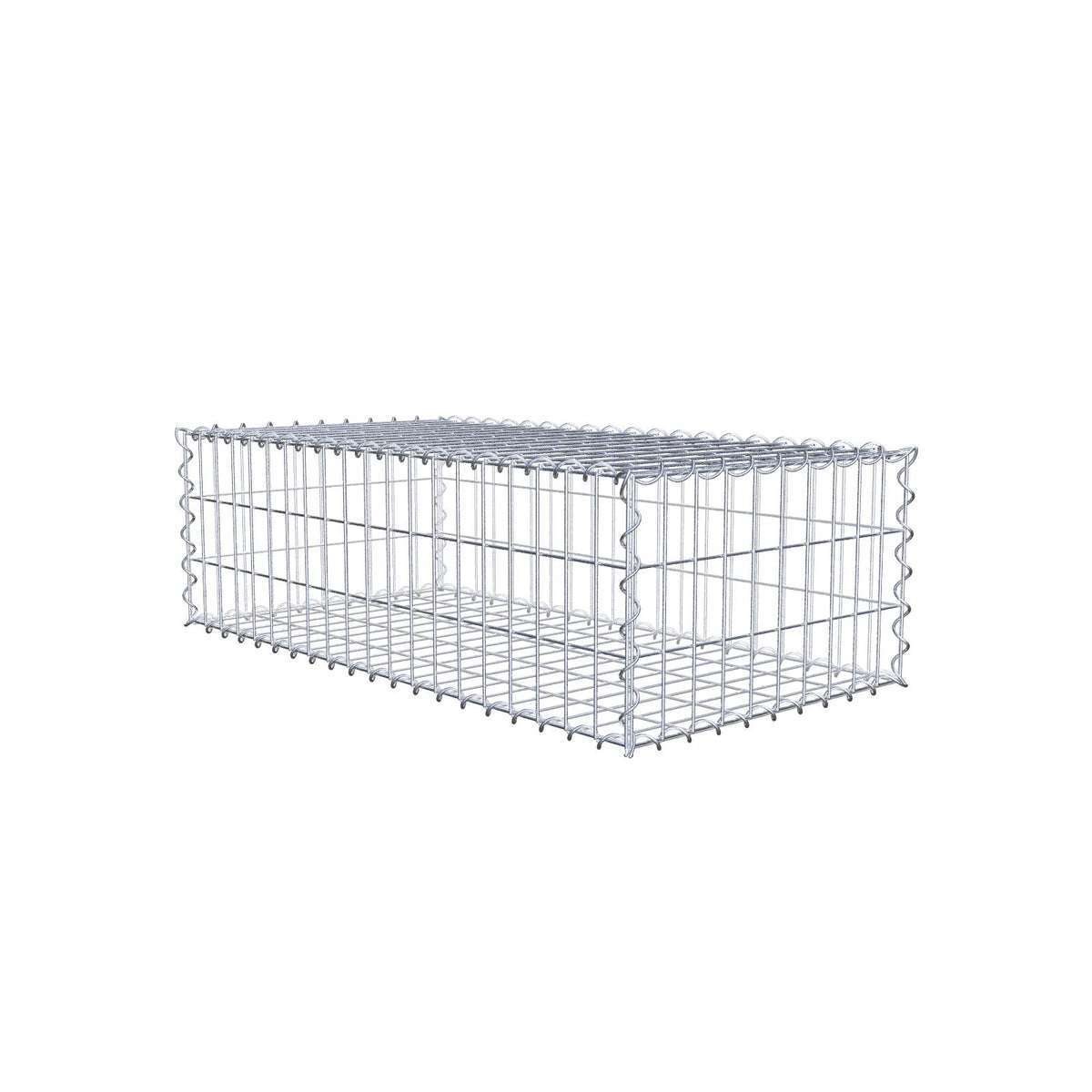 Gabion 100 cm x 30 cm x 50 cm (L x H x P), mailles 5 cm x 10 cm, spirale