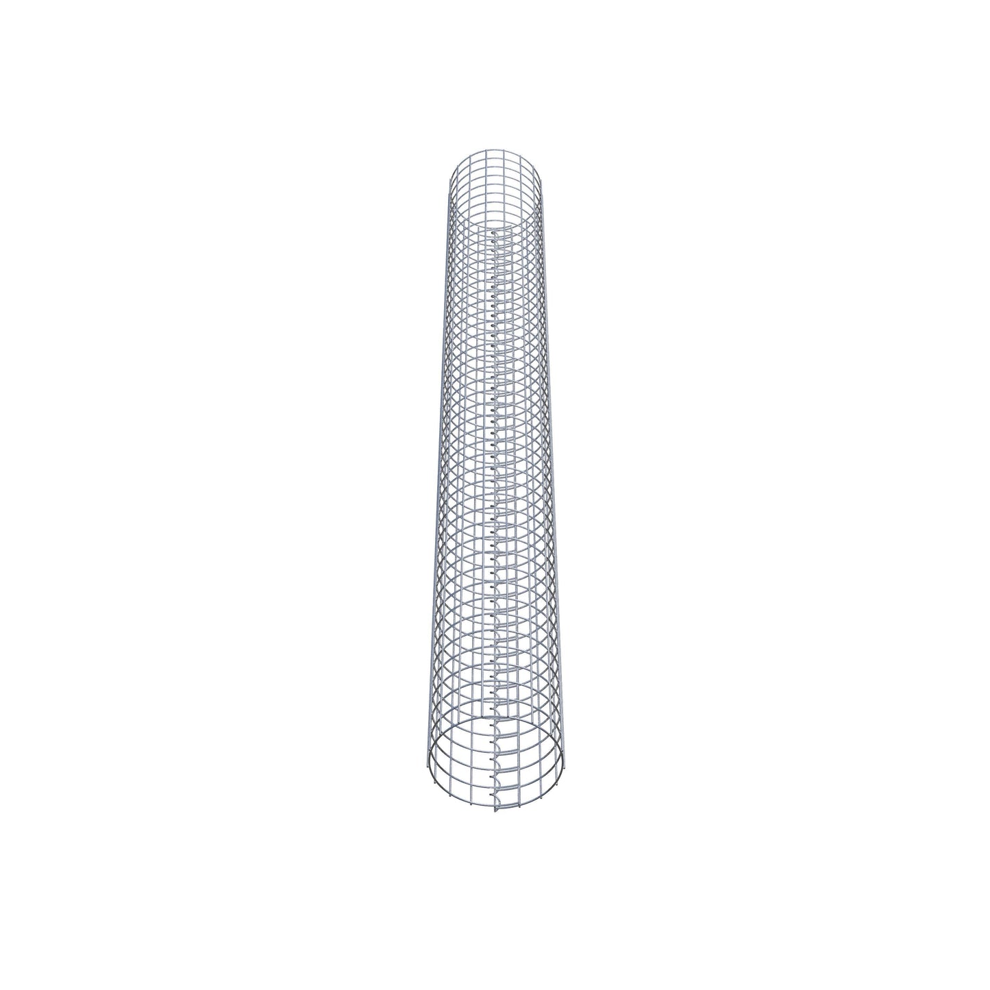 Columna de gaviones redonda 27 cm de diámetro, 230 cm de altura, malla 5 cm x 5 cm