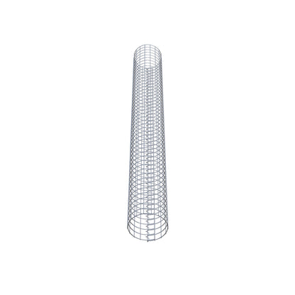Columna de gaviones redonda 27 cm de diámetro, 230 cm de altura, malla 5 cm x 5 cm
