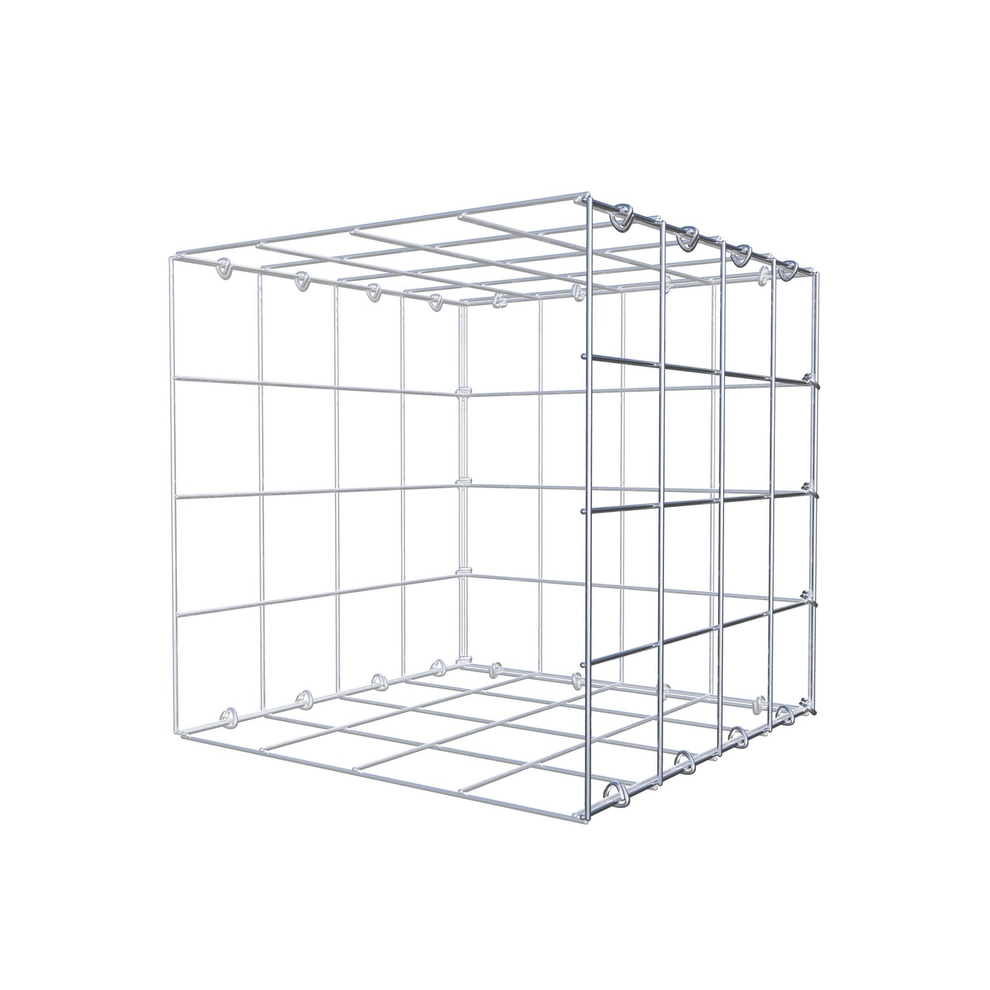 Fourche rapportée type 2 40 cm x 40 cm x 40 cm (L x H x P), mailles 10 cm x 10 cm, anneau en C