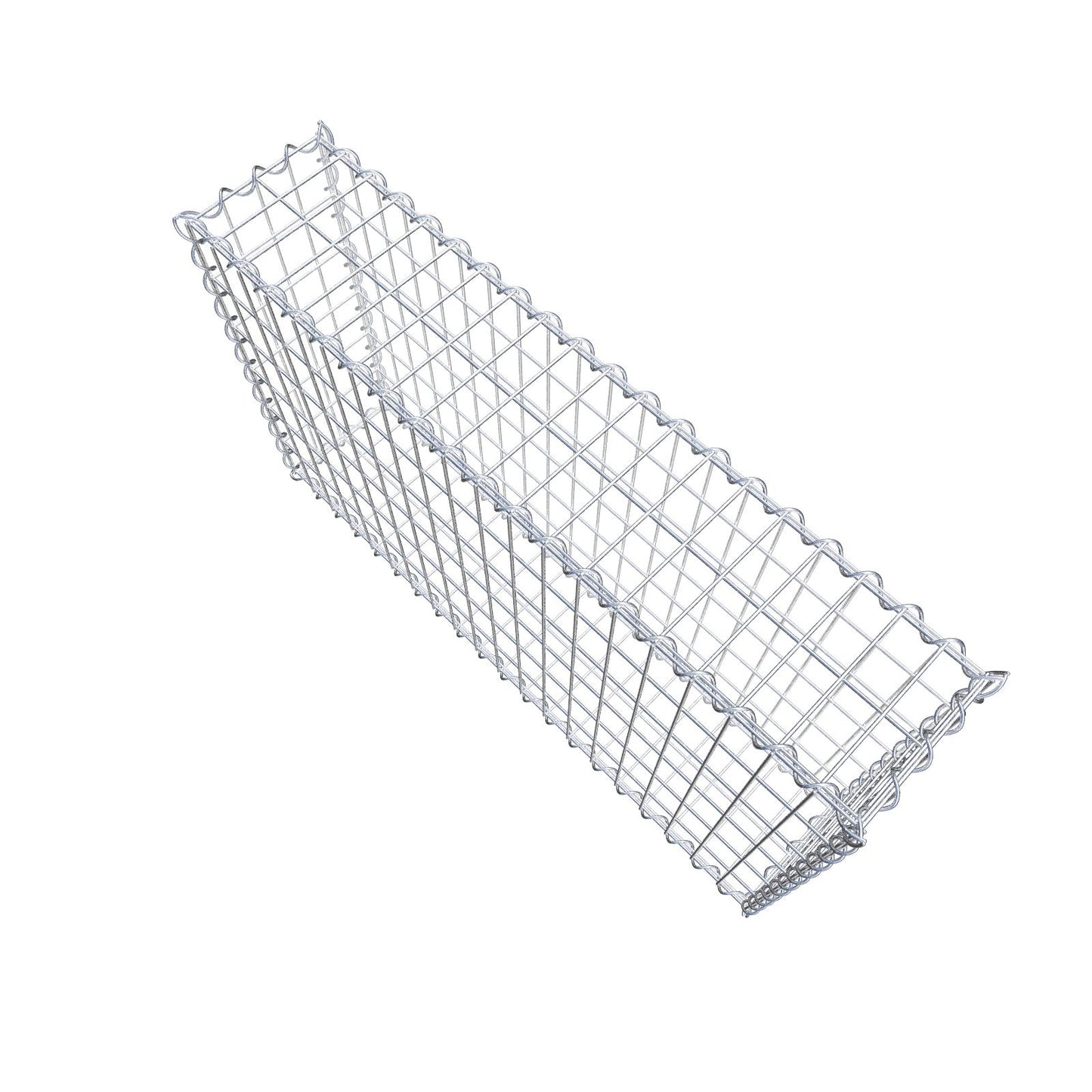 Gabion 100 cm x 60 cm x 20 cm (L x H x D), maskestørrelse 5 cm x 10 cm, spiral