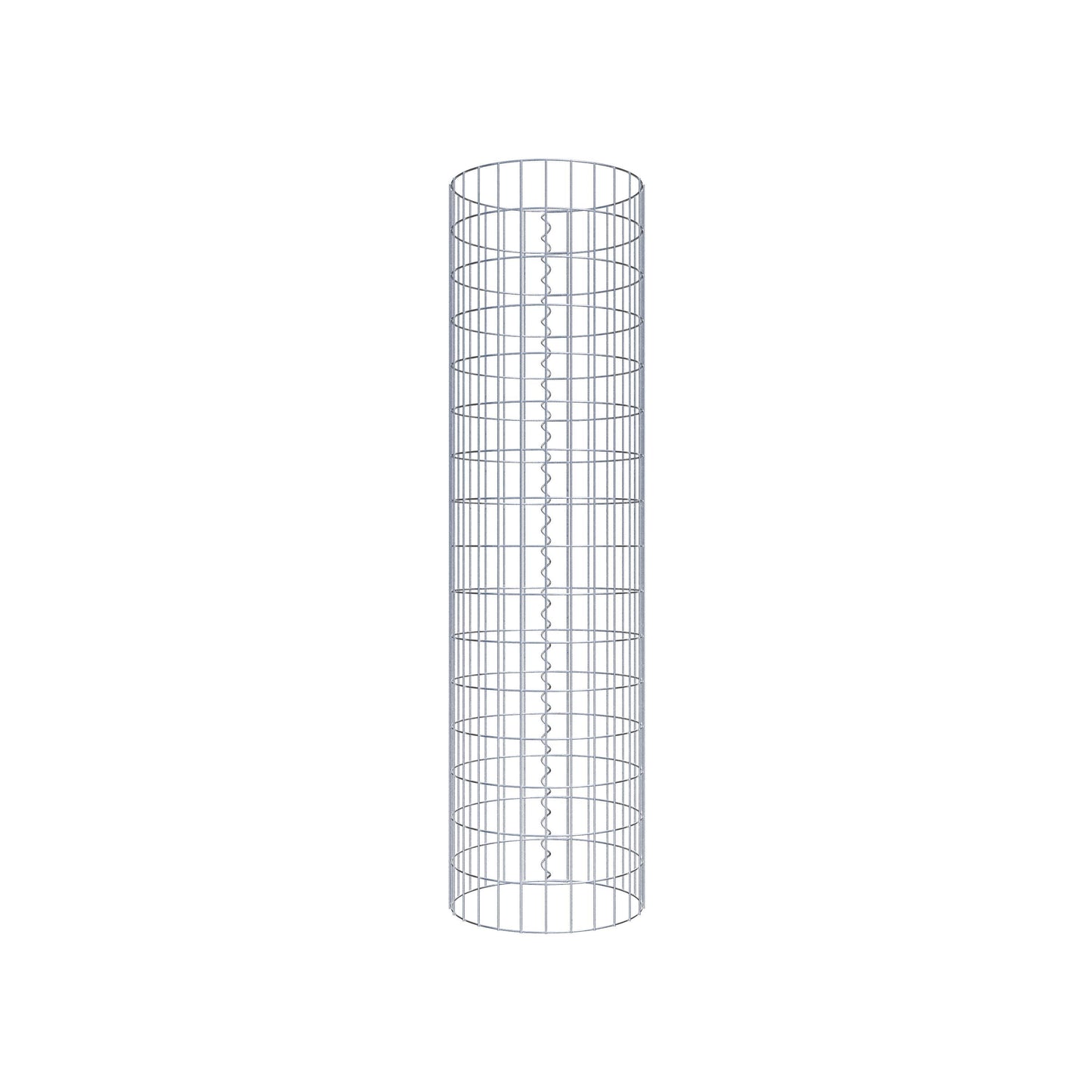 Colonna gabbionata rotonda 42 cm di diametro, 160 cm di altezza, maglia 5 cm x 10 cm