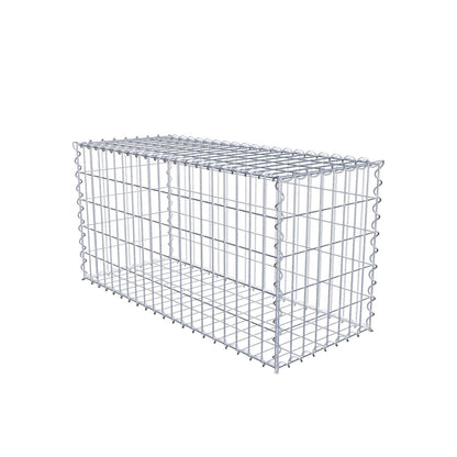 Gabbione 100 cm x 50 cm x 40 cm (L x H x P), maglia 5 cm x 10 cm, spirale