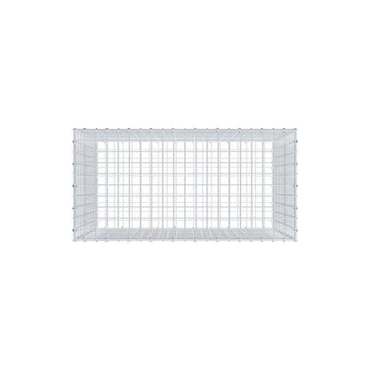 Gabion 100 cm x 80 cm x 50 cm (L x H x D), maskstorlek 5 cm x 5 cm, C-ring