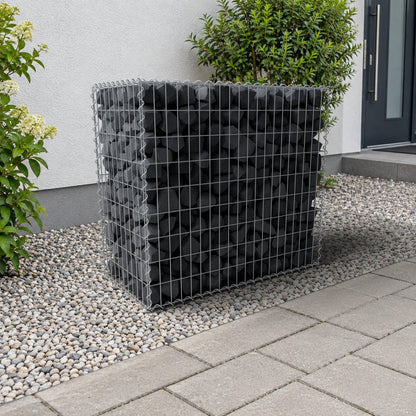 Gabbione 100 cm x 90 cm x 50 cm (L x H x P), maglia 5 cm x 10 cm, spirale