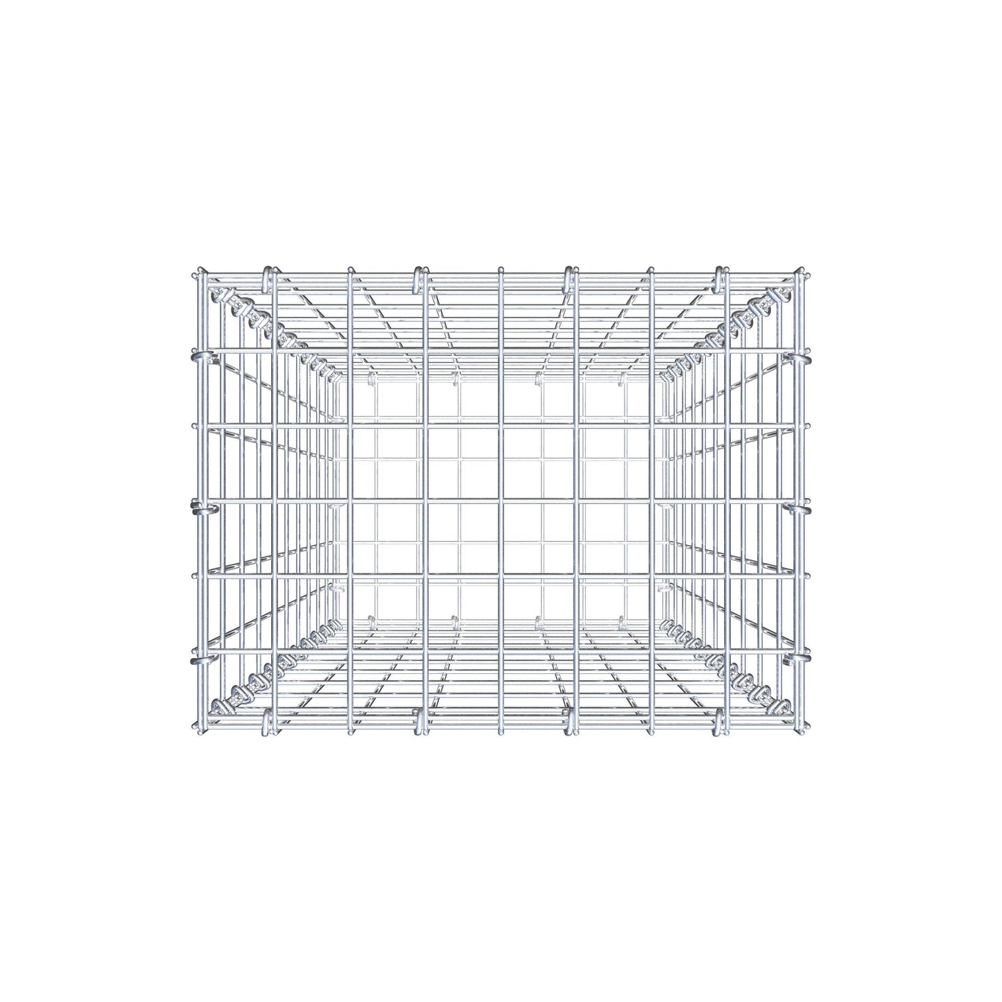 Schanskorf 100 cm x 40 cm x 30 cm (L x H x D), maaswijdte 5 cm x 10 cm, C-ring