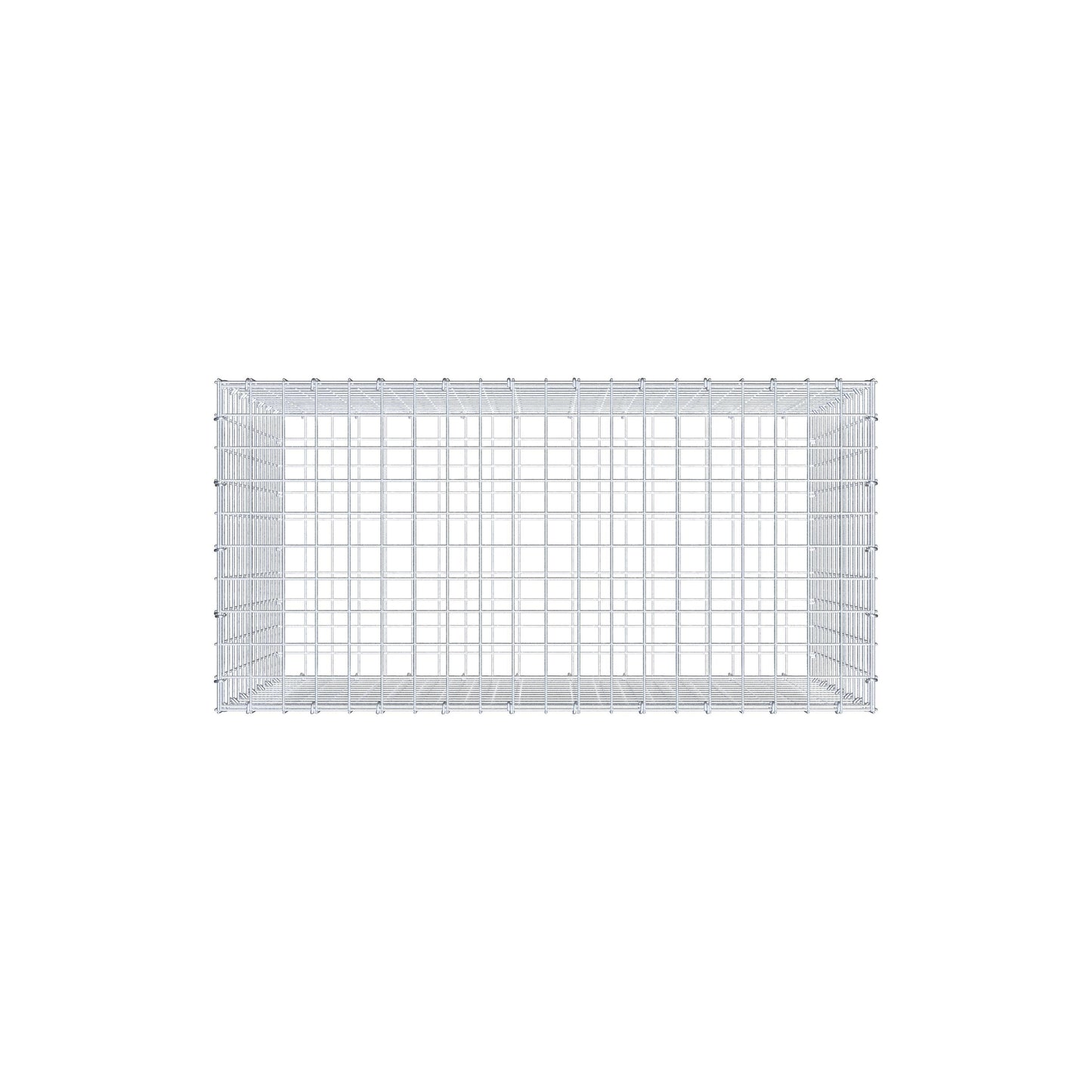 Gavión 100 cm x 70 cm x 50 cm (L x A x P), luz de malla 5 cm x 5 cm, anillo en C