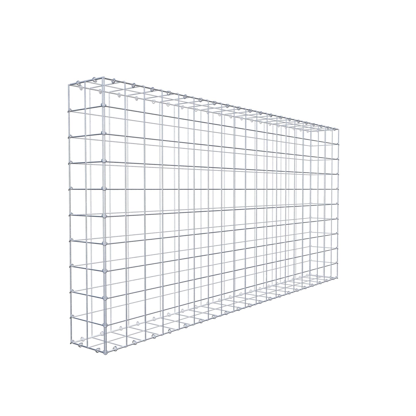 Gavión 200 cm x 100 cm x 20 cm (L x A x P), malla 10 cm x 10 cm, anillo en C