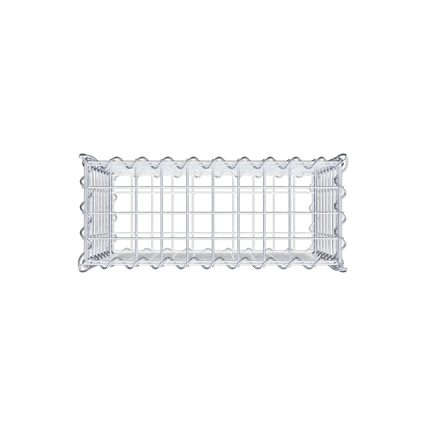 Gabião 50 cm x 40 cm x 20 cm (C x A x P), malhagem 5 cm x 5 cm, espiral