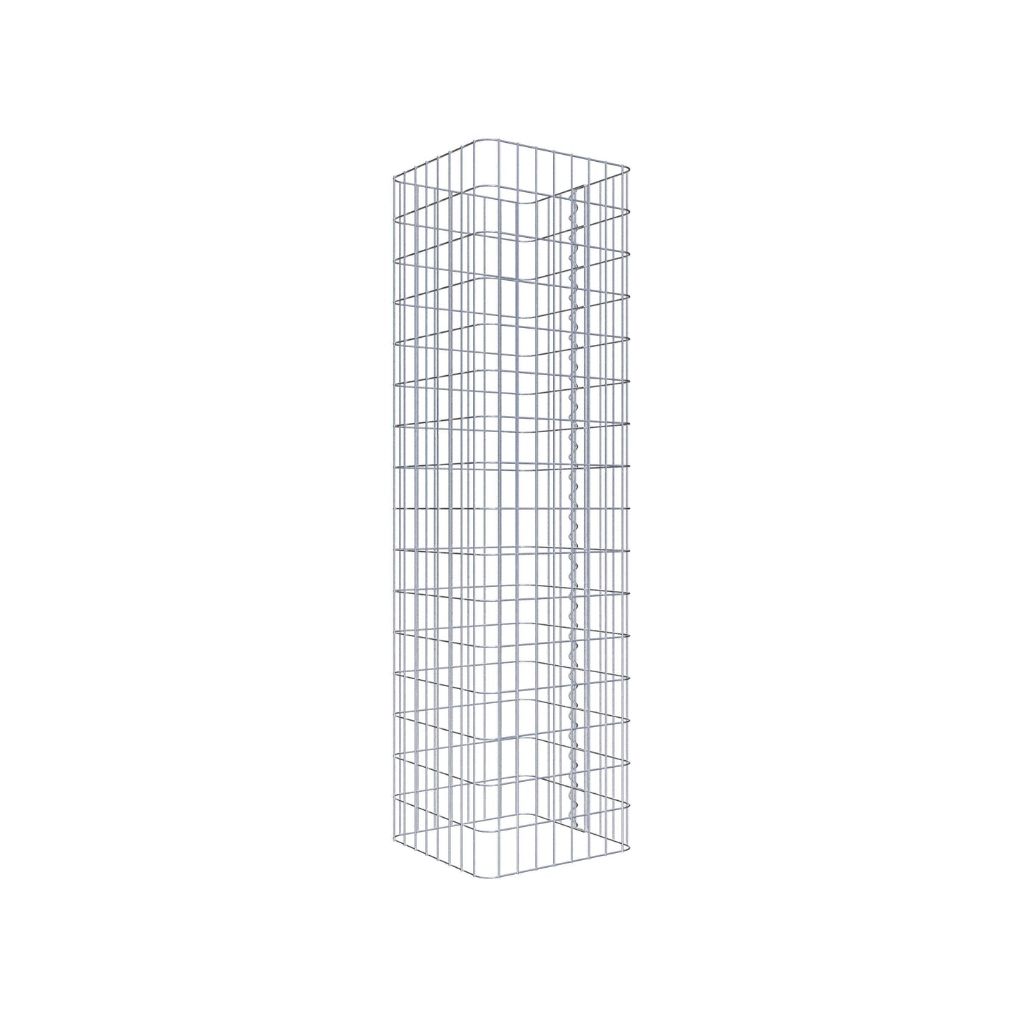Columna de gaviones, angular 42 cm x 42 cm, 160 cm de altura, MW 5 cm x 10 cm