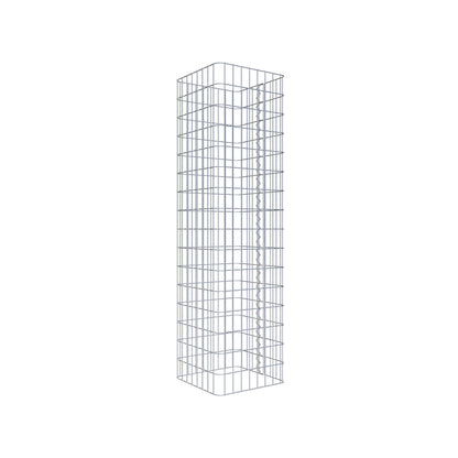 Columna de gaviones, angular 42 cm x 42 cm, 160 cm de altura, MW 5 cm x 10 cm