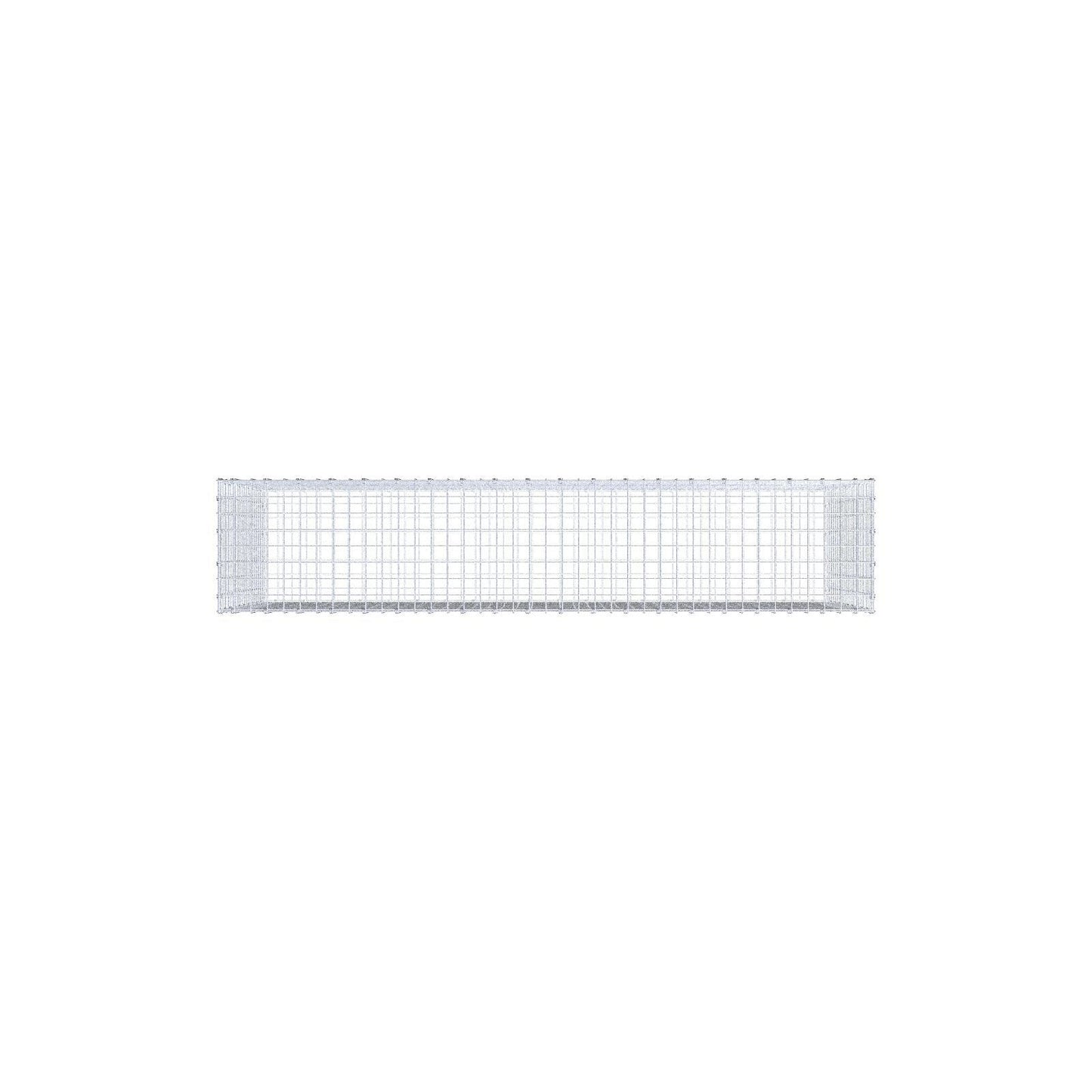 Gabion 200 cm x 100 cm x 40 cm (L x H x D), maskestørrelse 5 x 5 cm, spiralring