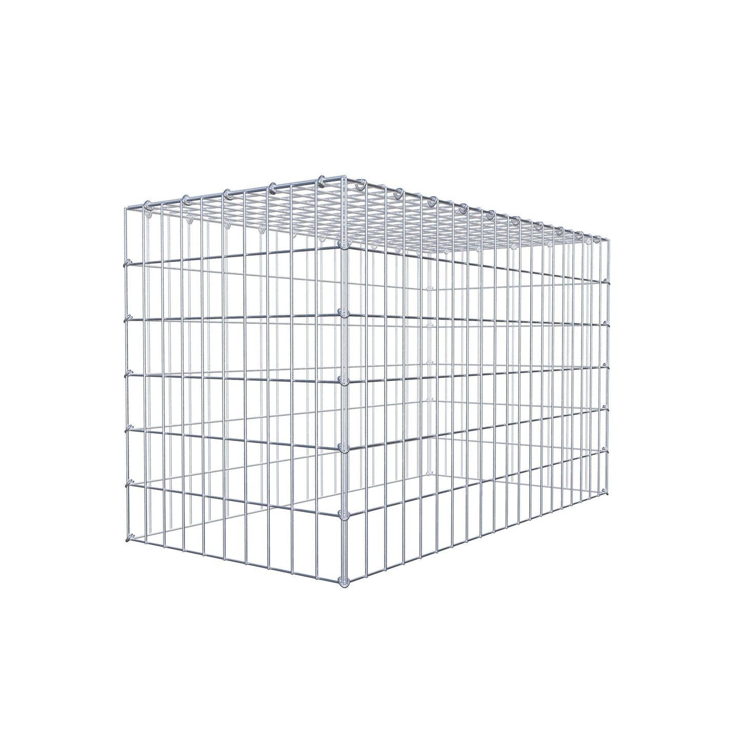 Gavión complementario de tipo 3 100 cm x 60 cm x 50 cm (L x A x P), malla 5 cm x 10 cm, anillo en C