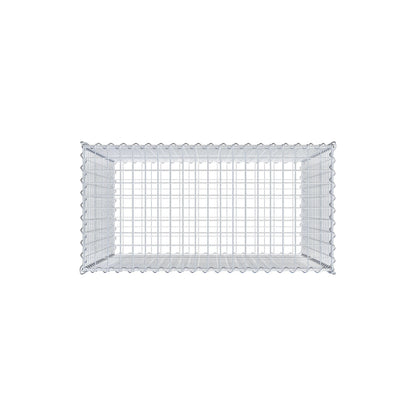 Gavión 100 cm x 100 cm x 50 cm (L x A x P), luz de malla 5 cm x 5 cm, en espiral