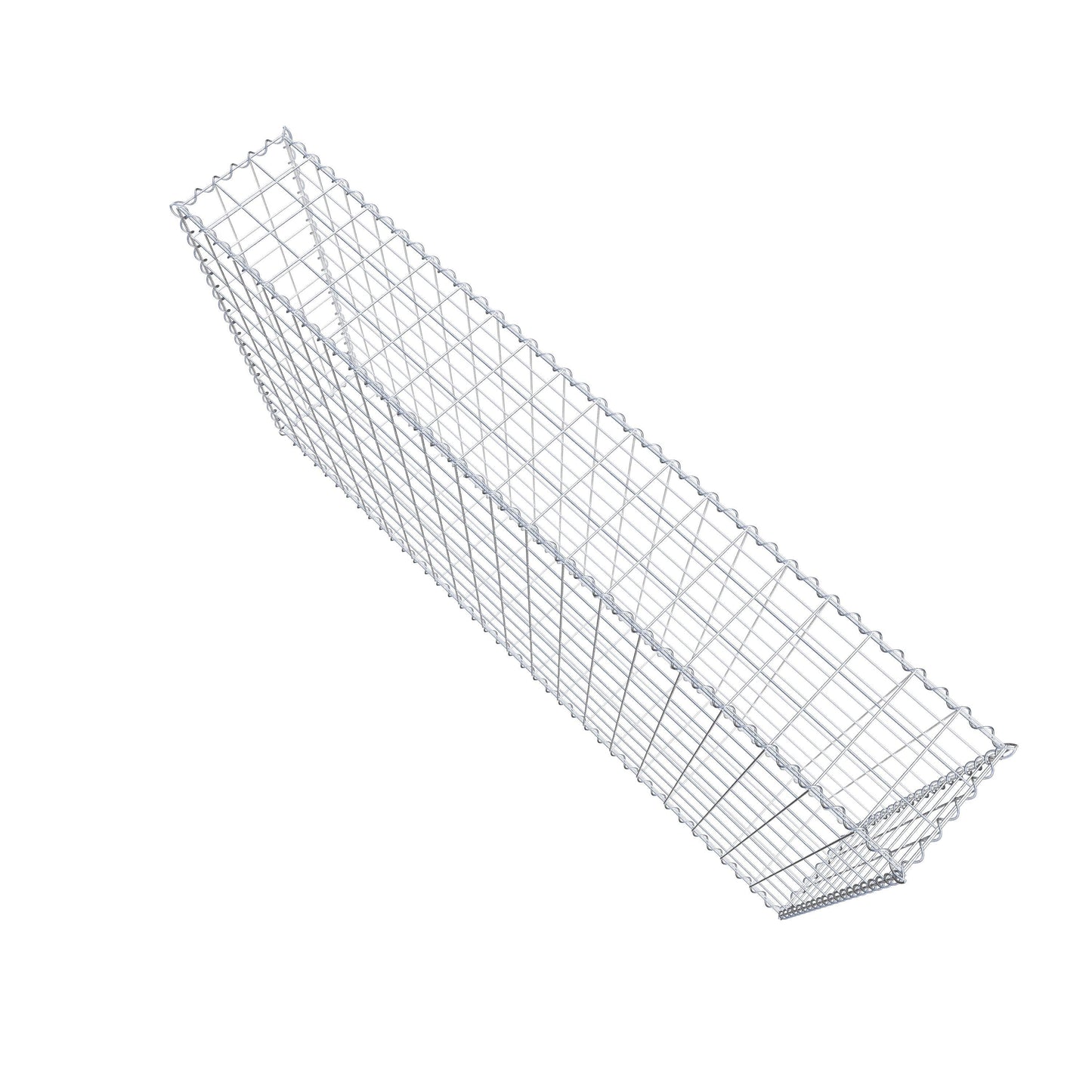 Schanskorf 200 cm x 100 cm x 30 cm (L x H x D), maaswijdte 10 cm x 10 cm, spiraalvormig