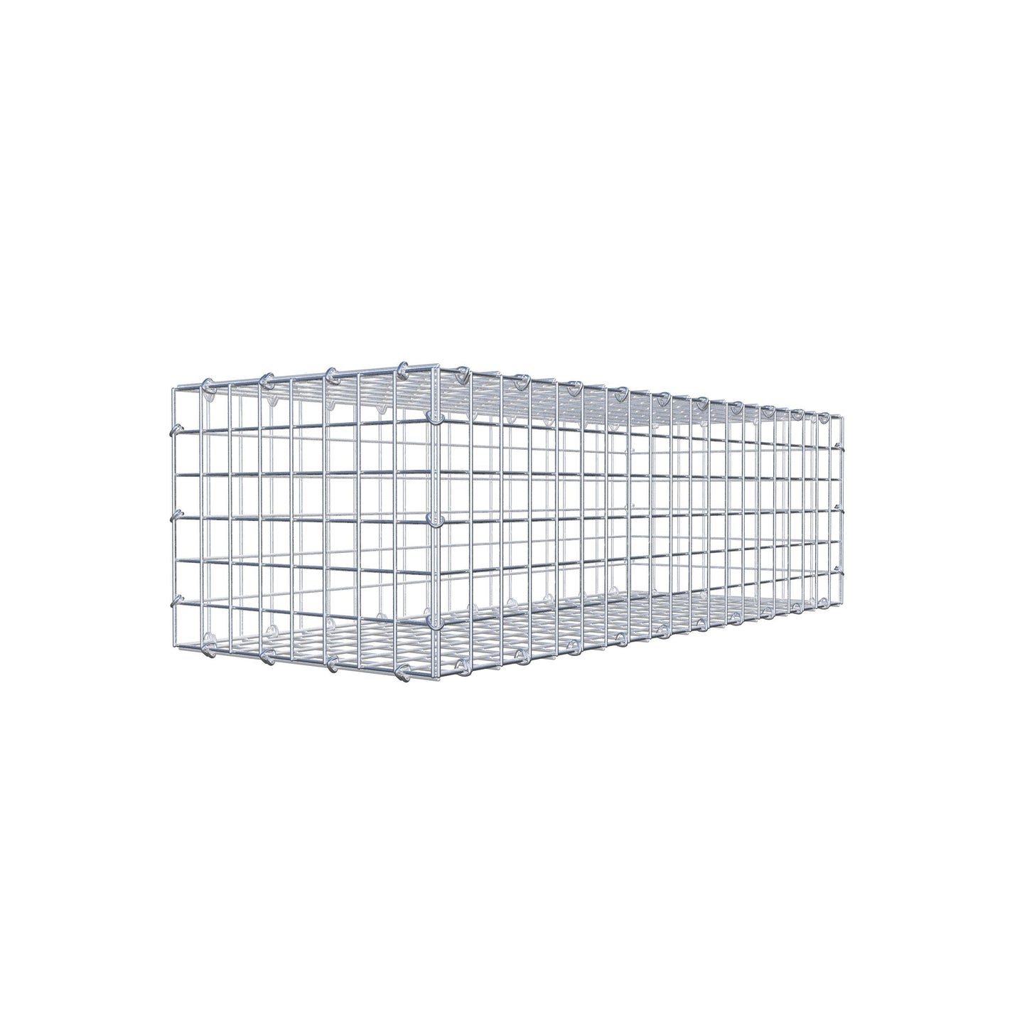 Gavión 100 cm x 30 cm x 40 cm (L x A x P), malla 5 cm x 5 cm, anillo en C