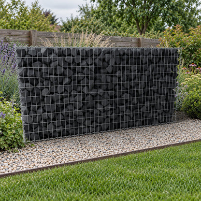 Gabion 200 cm x 100 cm x 40 cm (L x H x D), maskestørrelse 5 cm x 10 cm, spiral