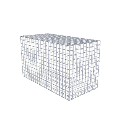 Gavión 100 cm x 60 cm x 50 cm (L x A x P), malla 5 cm x 5 cm, anillo en C