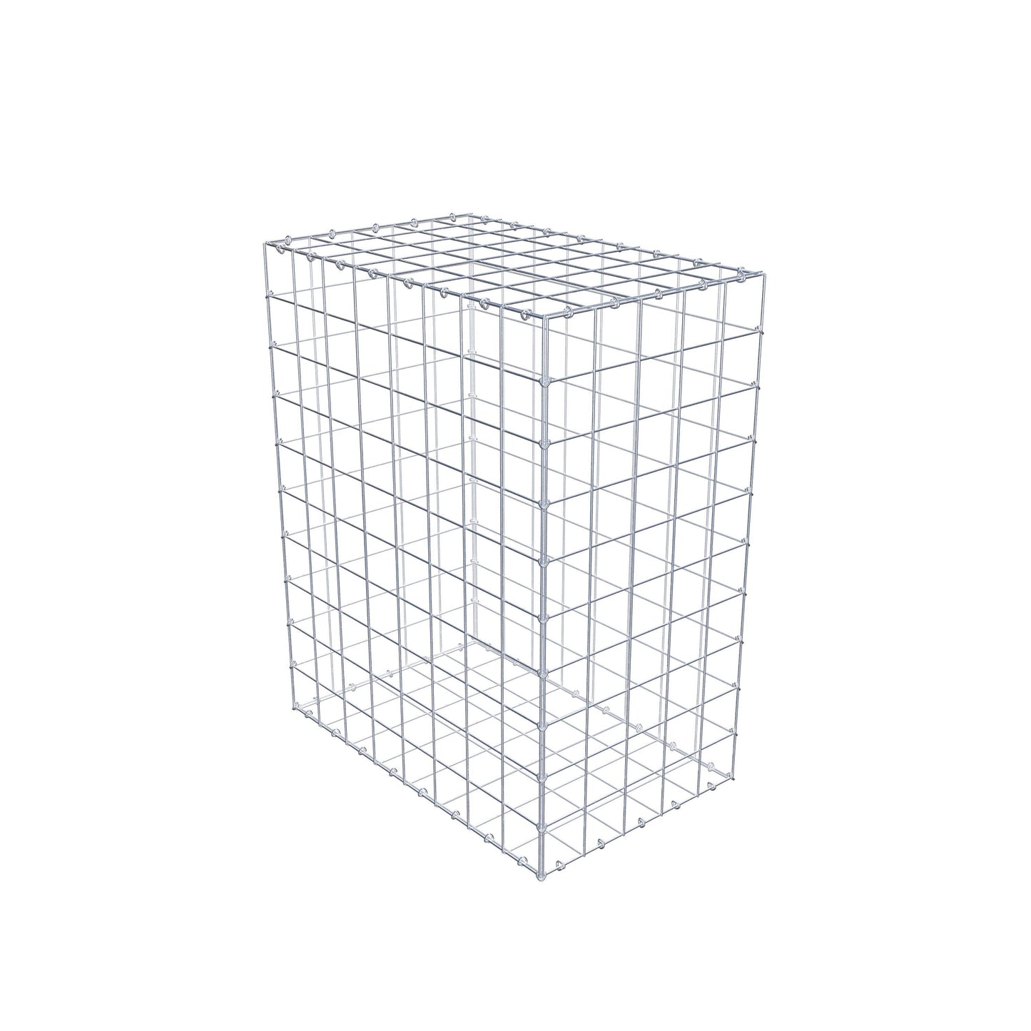 Gabião 100 cm x 80 cm x 50 cm (C x A x P), malhagem 10 cm x 10 cm, anel C