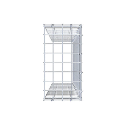 Typ 4 påbyggnadsgabion 100 cm x 20 cm x 40 cm (L x H x D), maskstorlek 5 cm x 5 cm, C-ring