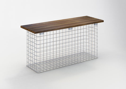 Cumaru tuinbank 102 x 45 x 52 cm, MW 5 x 5 cm, thermisch verzinkt