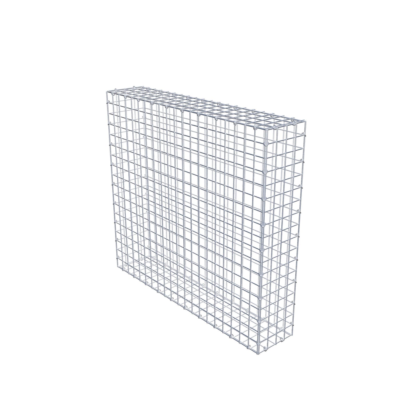 Gavión 100 cm x 90 cm x 20 cm (L x A x P), luz de malla 5 cm x 5 cm, anillo en C