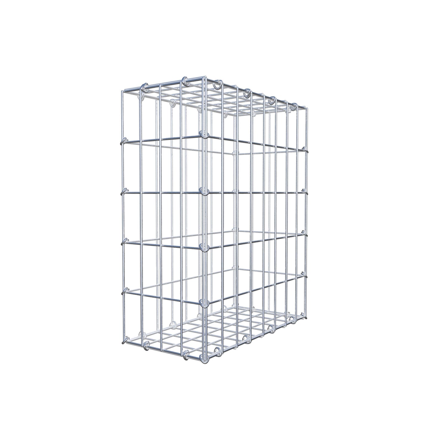 Gabião 50 cm x 40 cm x 20 cm (C x A x P), malhagem 5 cm x 10 cm, anel C