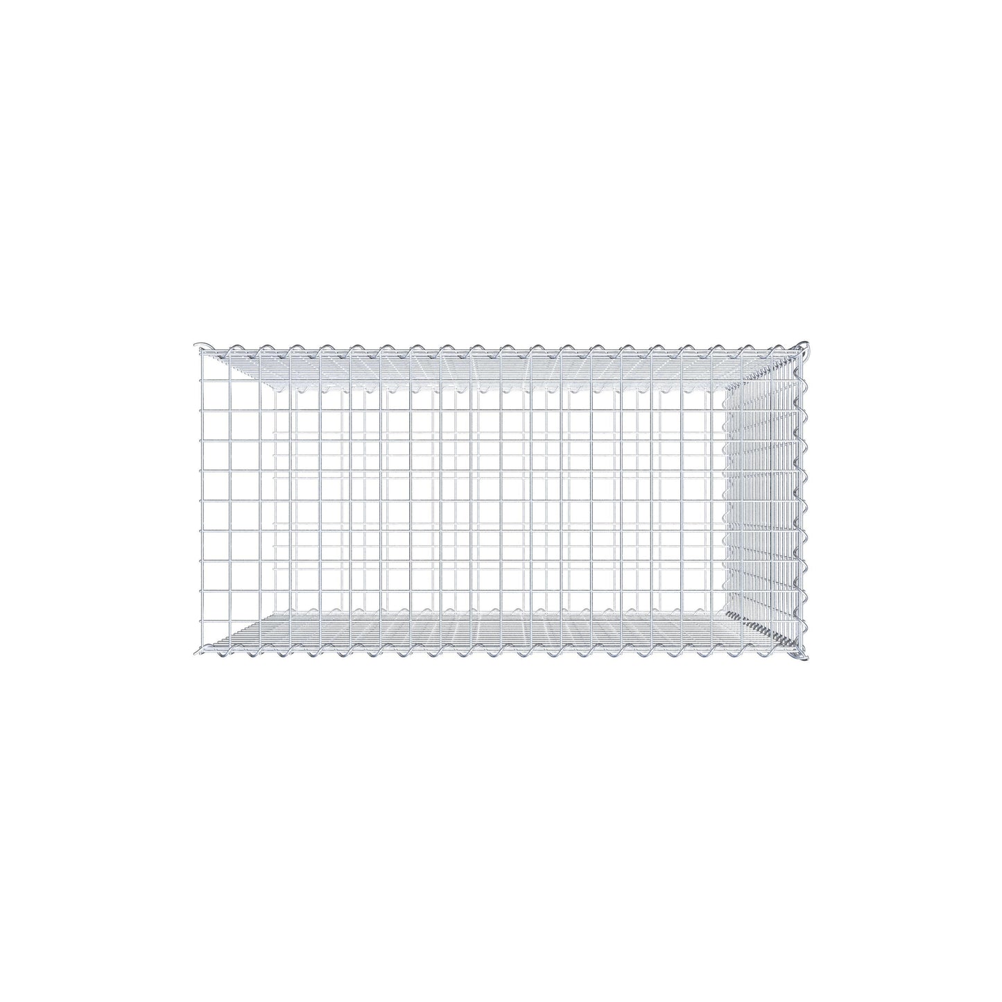 Anbaugabione Typ 2 100 cm x 100 cm x 50 cm (L x H x T), Maschenweite 5 cm x 5 cm, Spirale