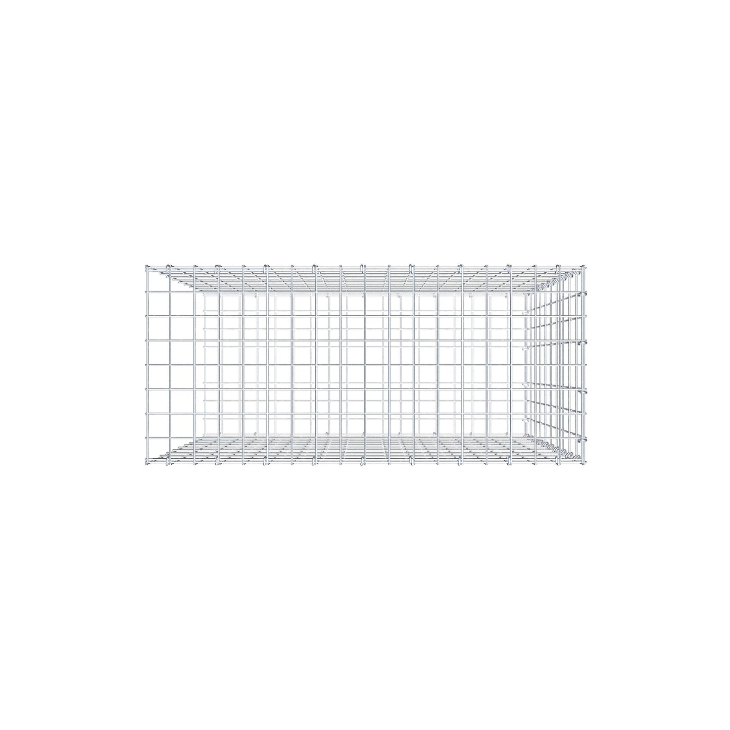 Anbaugabione Typ 2 100 cm x 90 cm x 40 cm, Maschenweite 5 cm x 10 cm, C-Ring