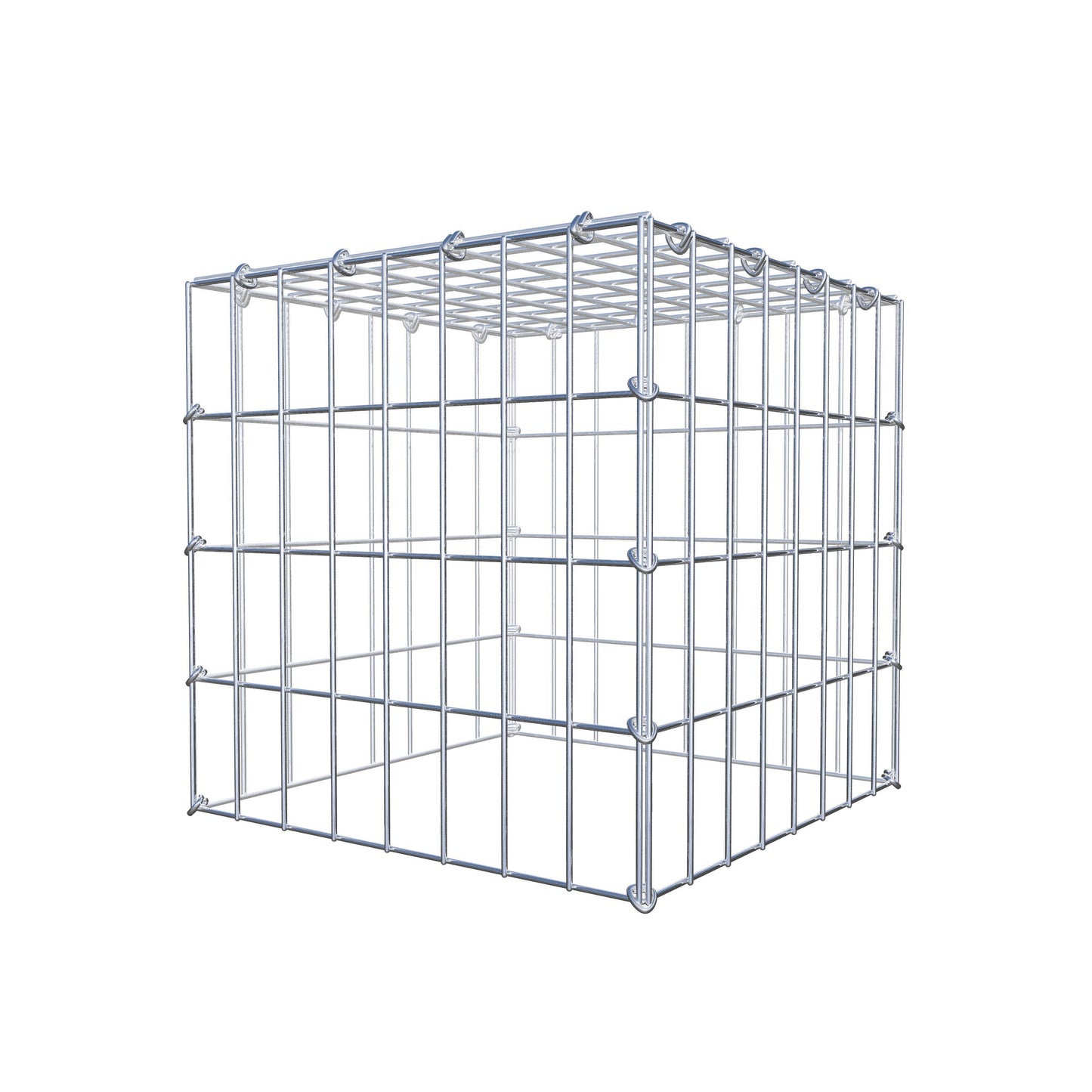 Gabbione aggiuntivo tipo 3 40 cm x 40 cm x 40 cm (L x H x P), maglia 5 cm x 10 cm, anello a C