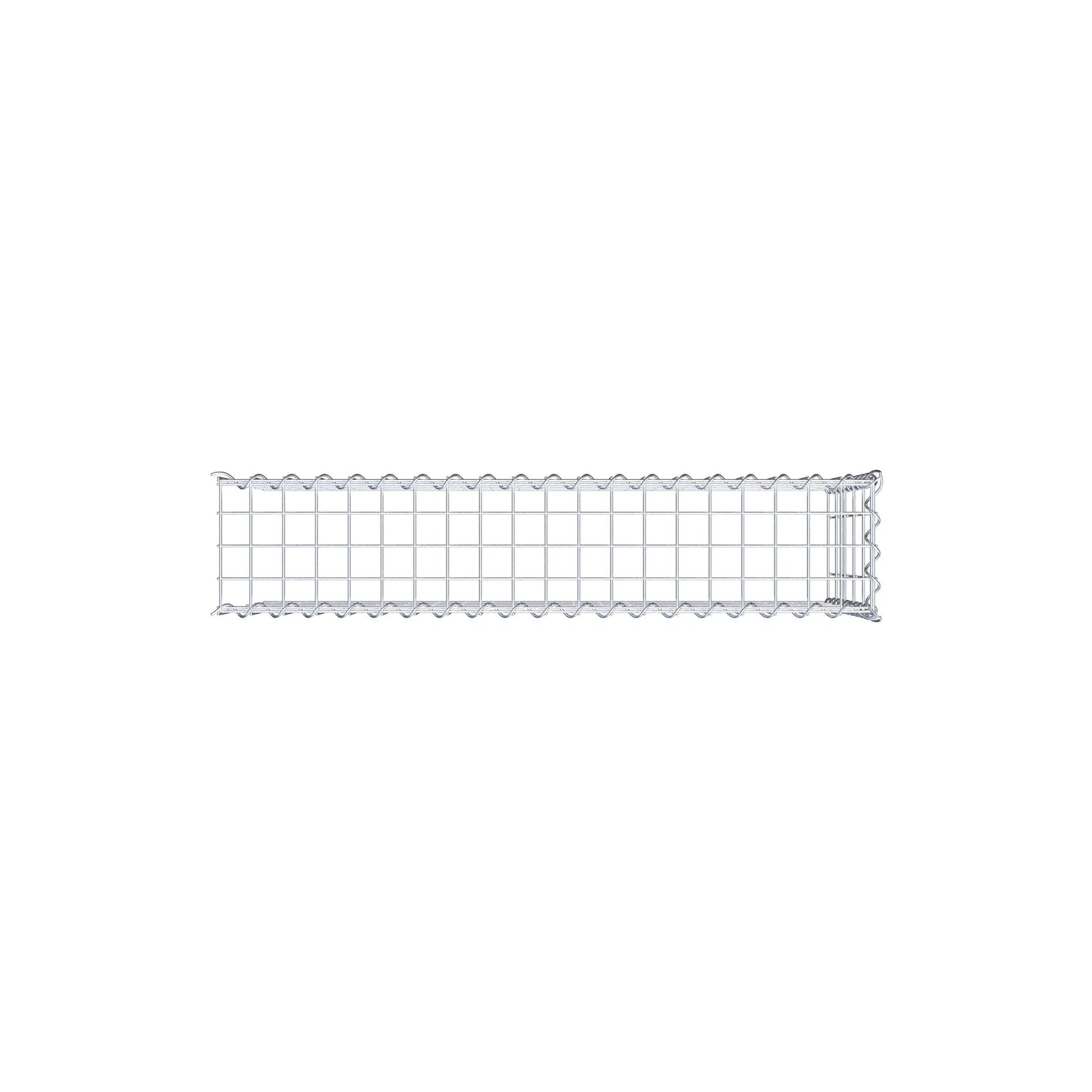 Opvokset gabion type 4 100 cm x 50 cm x 20 cm (L x H x D), maskestørrelse 5 cm x 10 cm, spiral