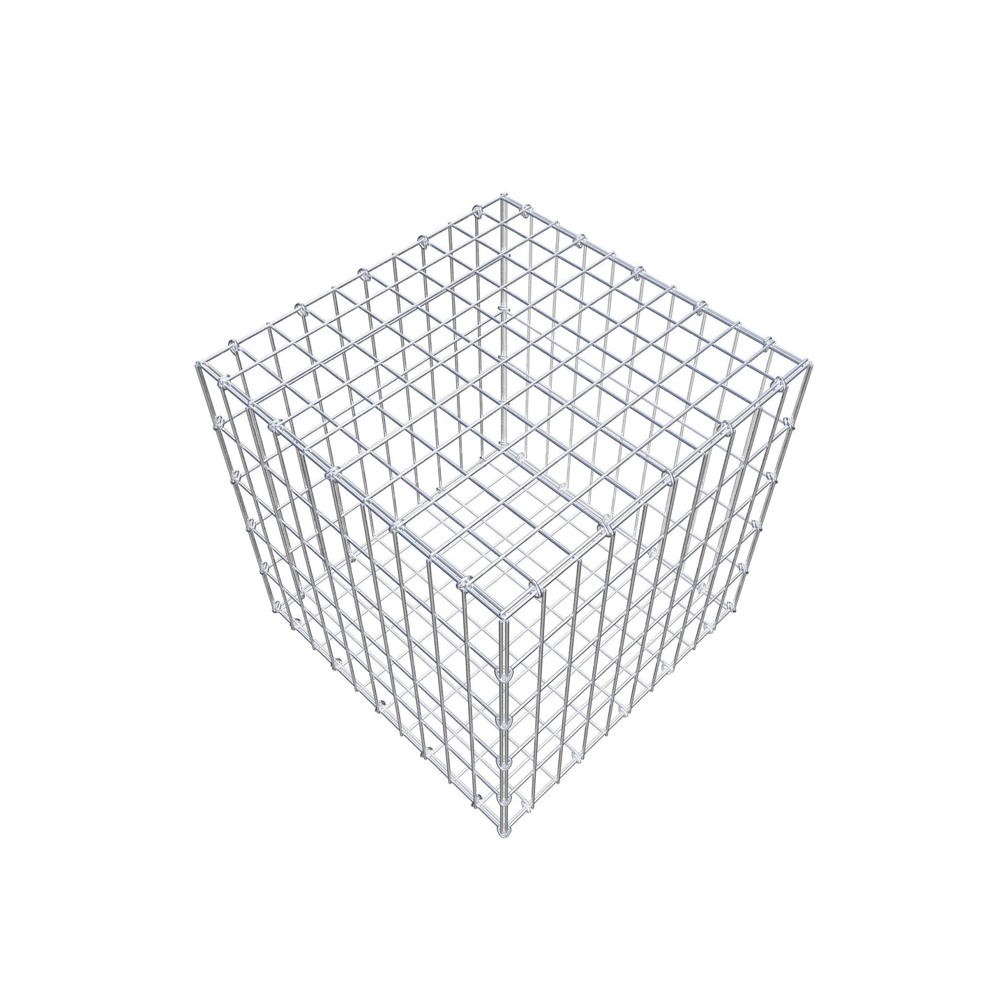 Gabion 50 cm x 50 cm x 50 cm (L x H x D), maskestørrelse 5 cm x 10 cm, C-ring