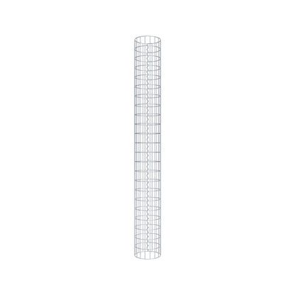Columna de gaviones redonda 27 cm de diámetro, 230 cm de altura, malla 5 cm x 10 cm