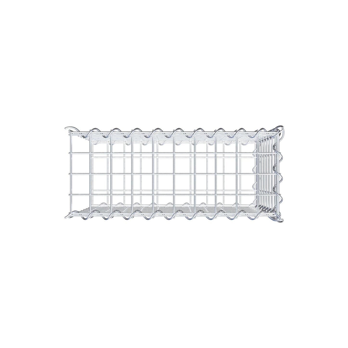 Gavión complementario tipo 2 50 cm x 40 cm x 20 cm (L x A x P), malla 5 cm x 5 cm, espiral